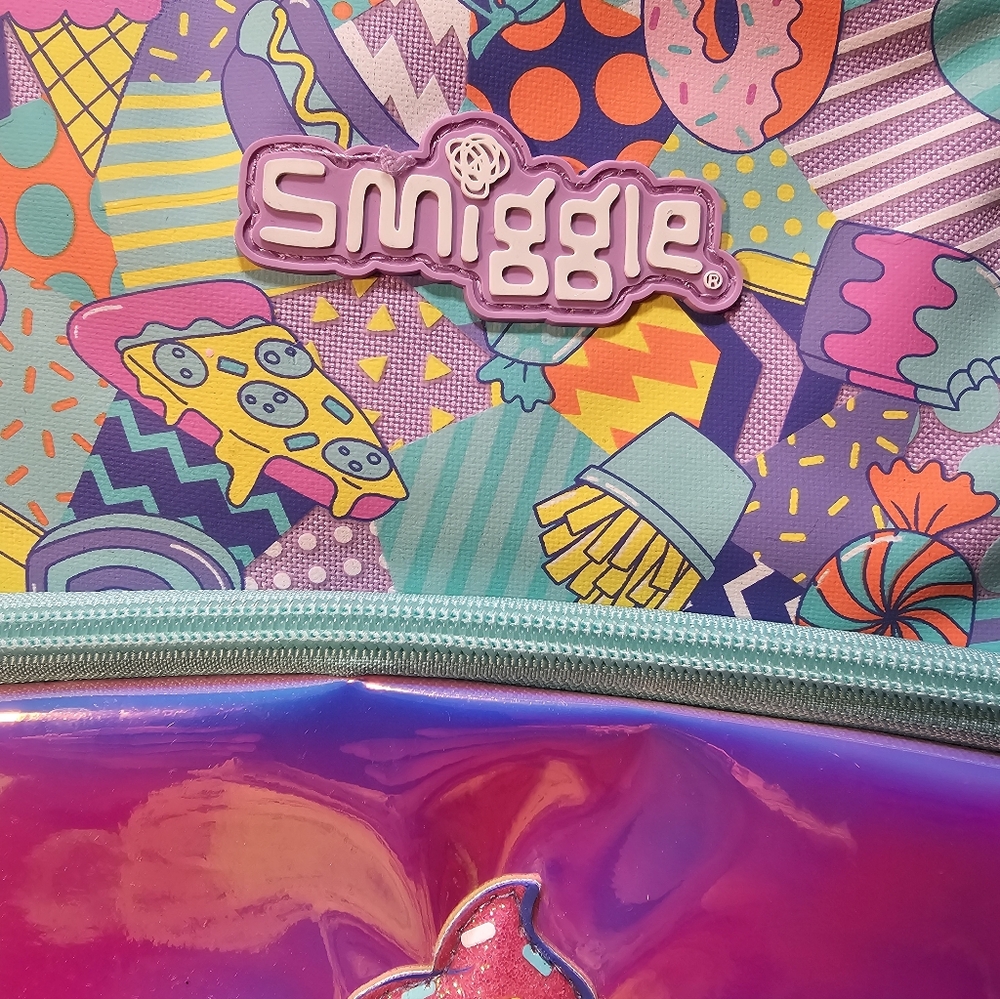 Smiggle Big Girls' Bag Backpack Lilac - Candy Donuts - Picture 6 of 9